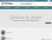 Tablet Screenshot of cityofoviedo.net